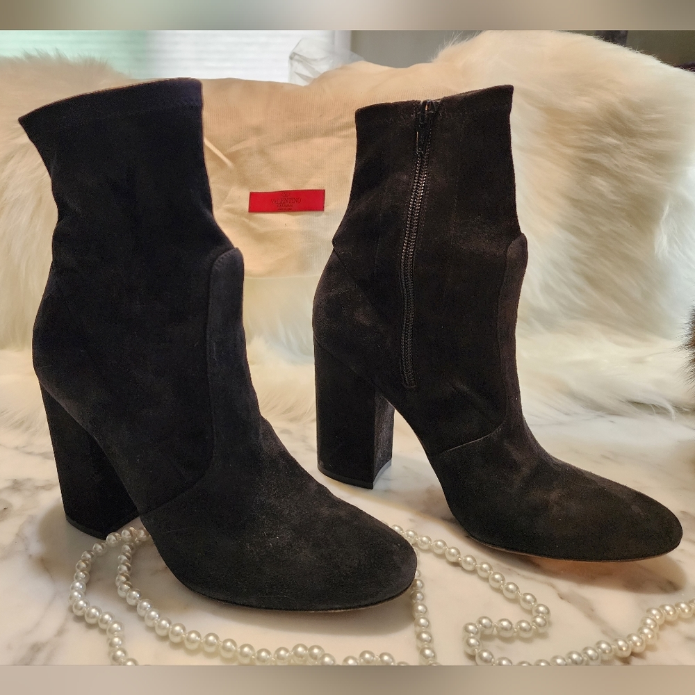 Valentino Suede Sock Booties